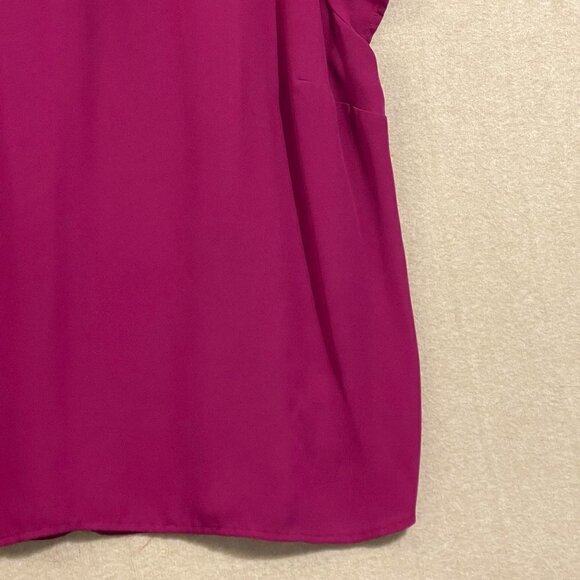 Maurices Blouse Women's 1 Burgundy Cap Sleeve - Picture 4 of 11